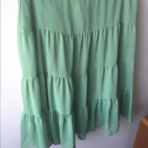 Green skirt